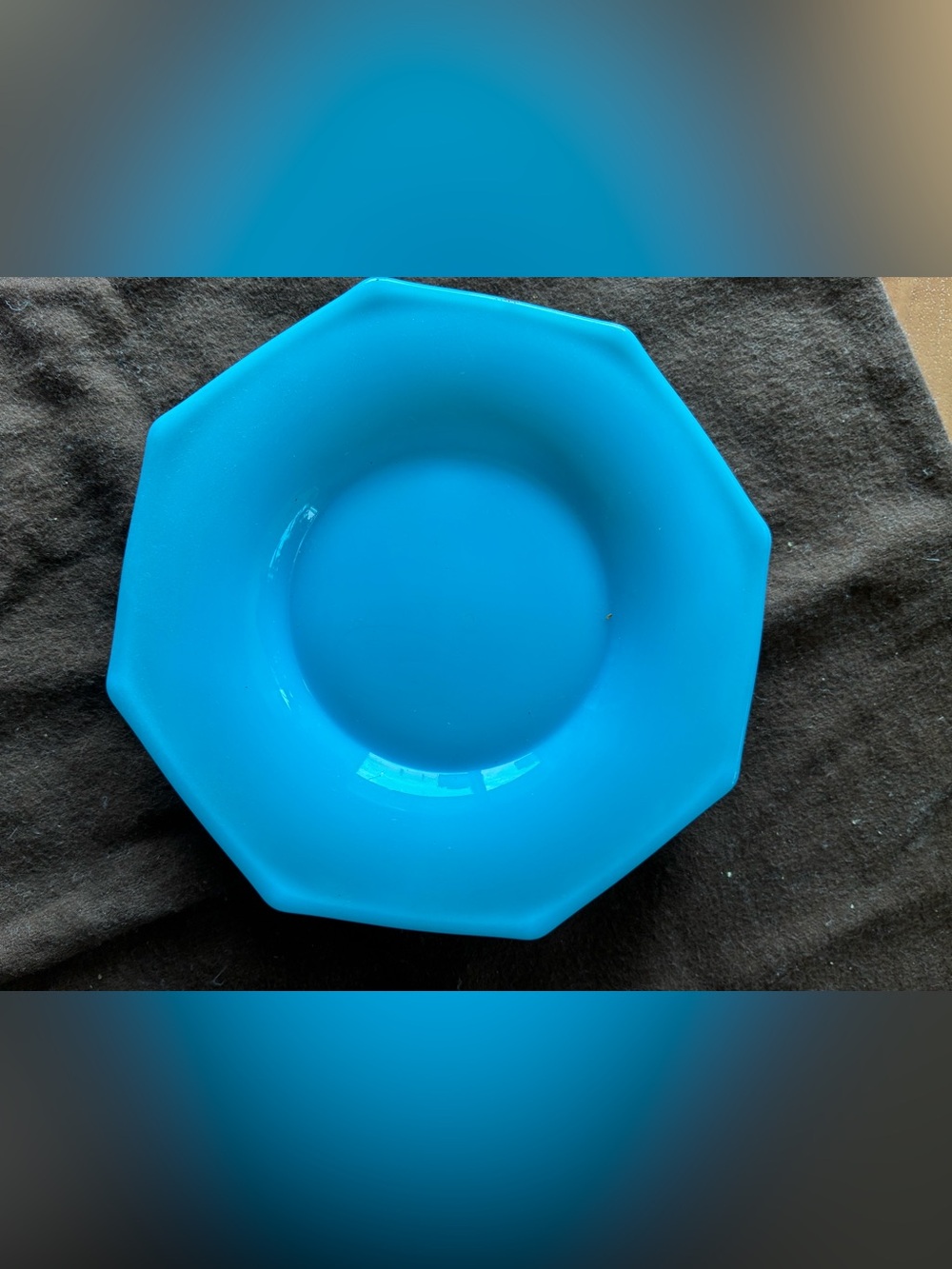 Bright Turquoise Octagonal Bowl